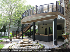 After - Curved Deck with Underdeck Ceiling, St.Louis, MO